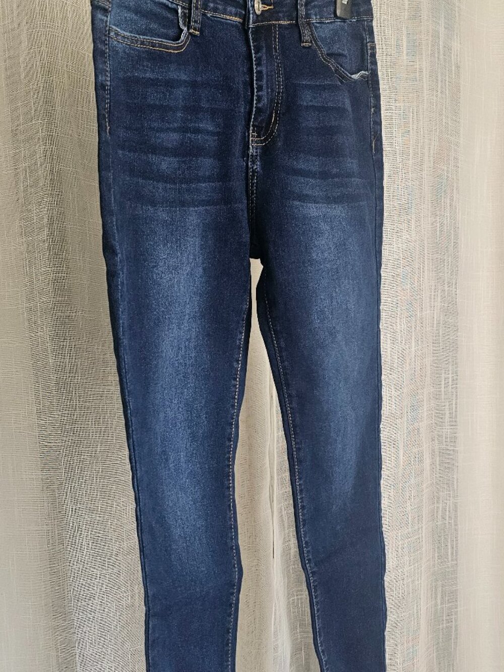 Women High Waist Slim Fit Denim Dark Wash Size M NEW